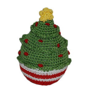 The Organic Cotton Knit Knack Christmas Tree Dog Toy